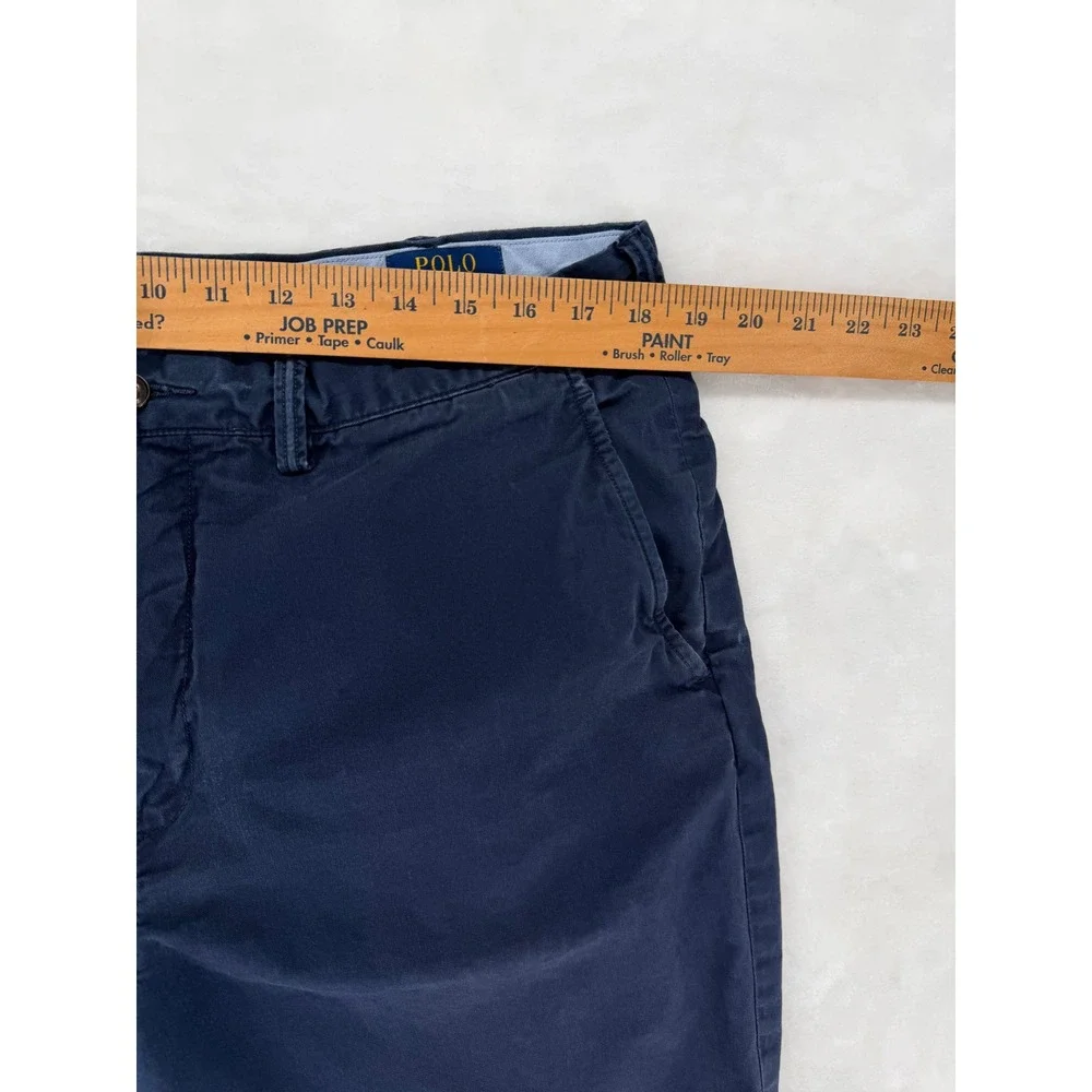 Polo Ralph Lauren Mens Navy Blue Stretch Classic Fit Chino Shorts Size 38